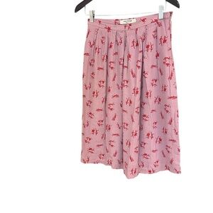 Nice Things (Anthropologie) S EUC Pink Knee-Length A-Line Pleated Skirt